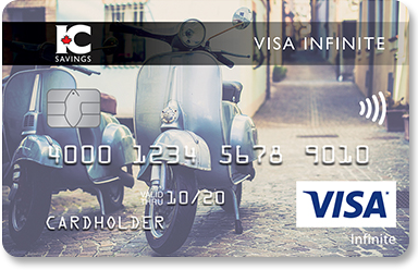 Card face for Visa Infinite.