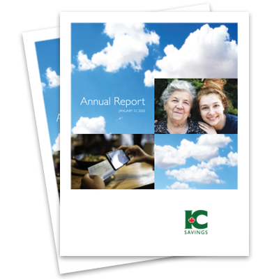 Cover of the 2019 to 2020 annual report.